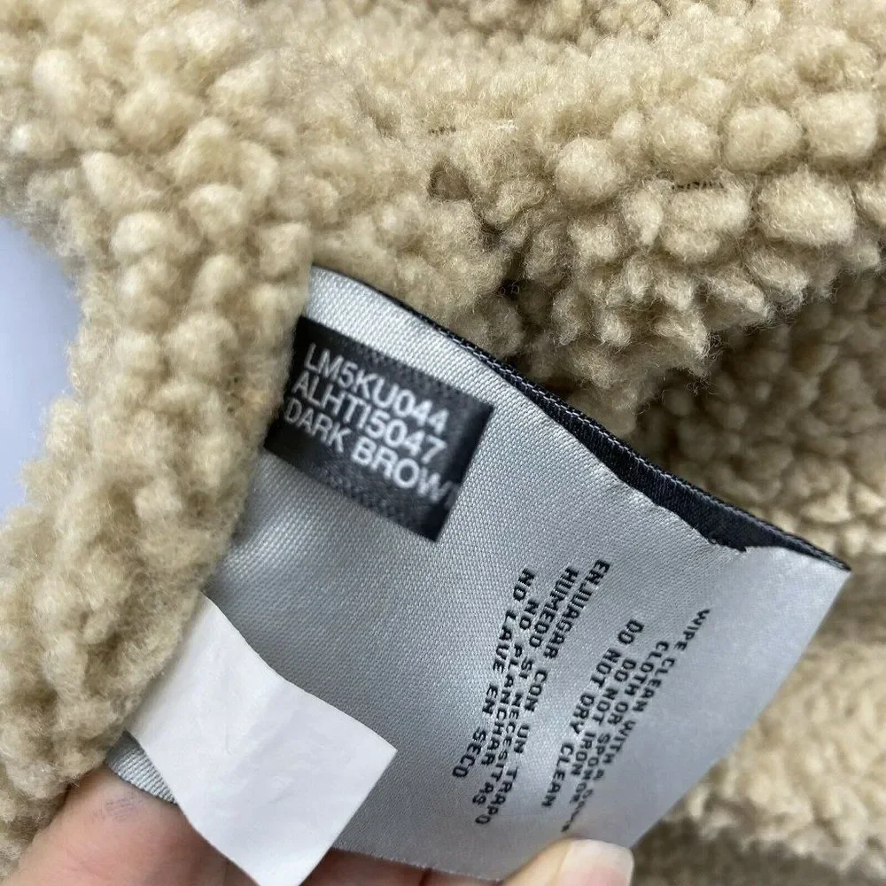 Levis Dark Brown Polyurethane Faux Fur Lining Bomb